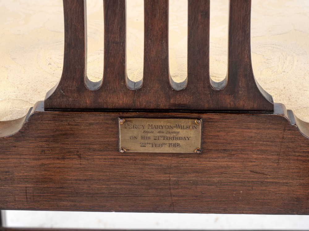 Hepplewhite Mahogany Carver Armchair C1918 (George V Georgian Style) View XII