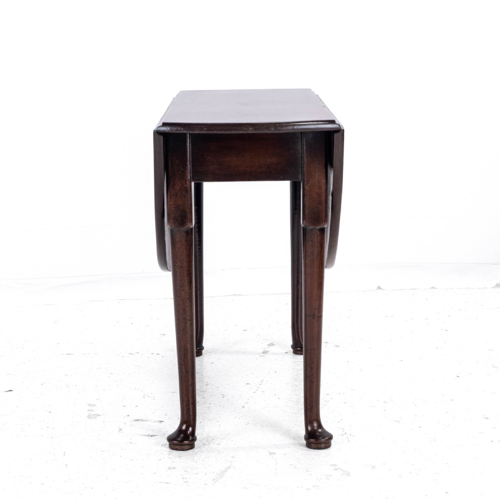 George II Mahogany Oval Round Drop Leaf Pad Foot Dining Breakfast Table C1740 View XI