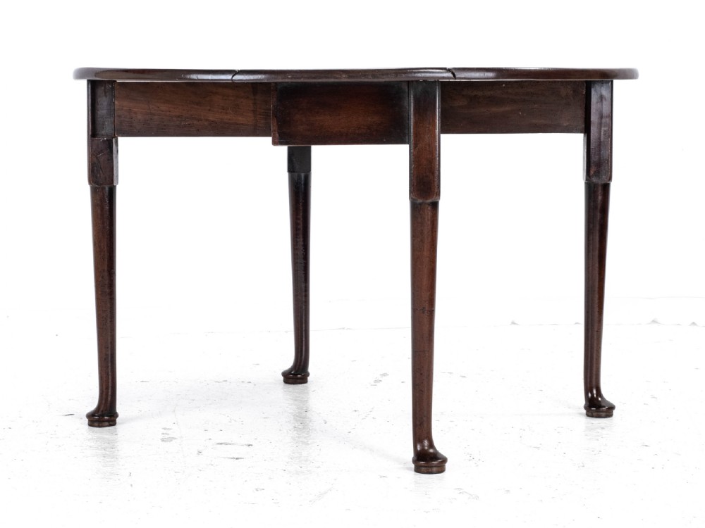 George II Mahogany Oval Round Drop Leaf Pad Foot Dining Breakfast Table C1740 View XIV