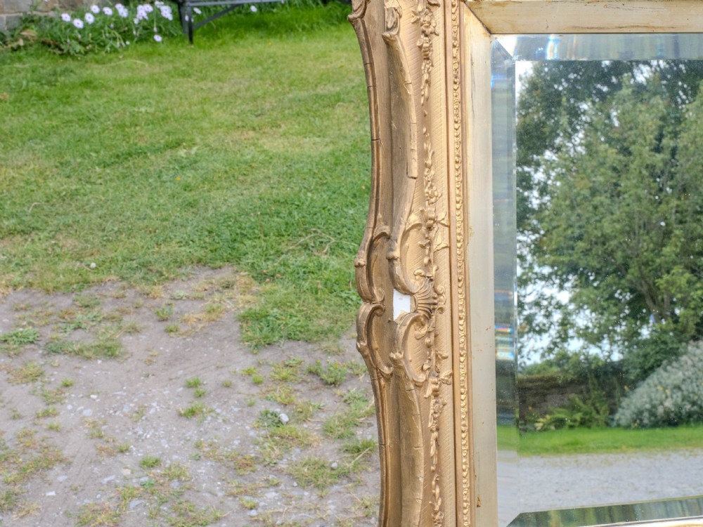 Early c.19th Baroque Gilt Flared Frame with later Mirror (Georgian) View XI