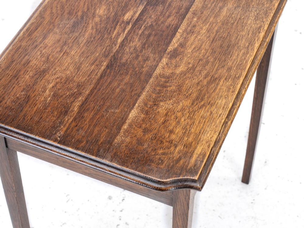 Arts & Crafts Style Edwardian Oak Small Occasional / Wine Table C1910 (Side) View X