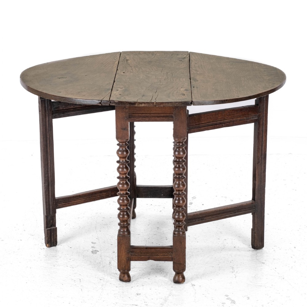 C17th & Later Oak Small Gateleg Dropleaf Table (Dining Occasional Breakfast) View V