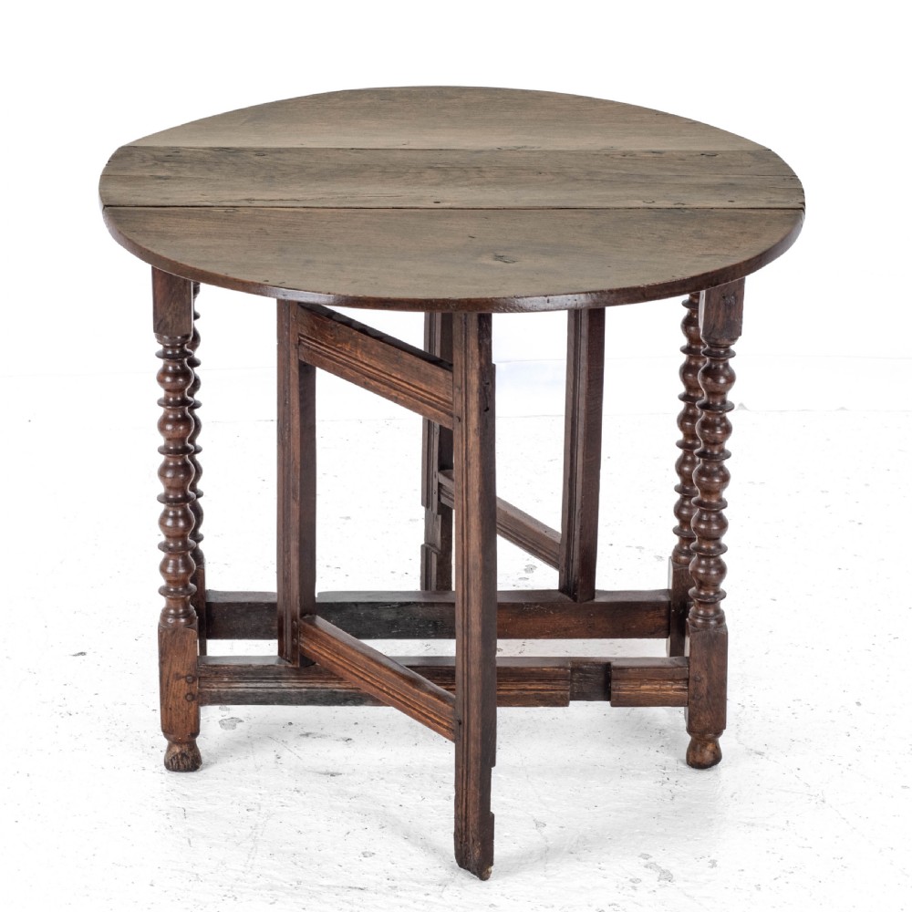C17th & Later Oak Small Gateleg Dropleaf Table (Dining Occasional Breakfast) View VI