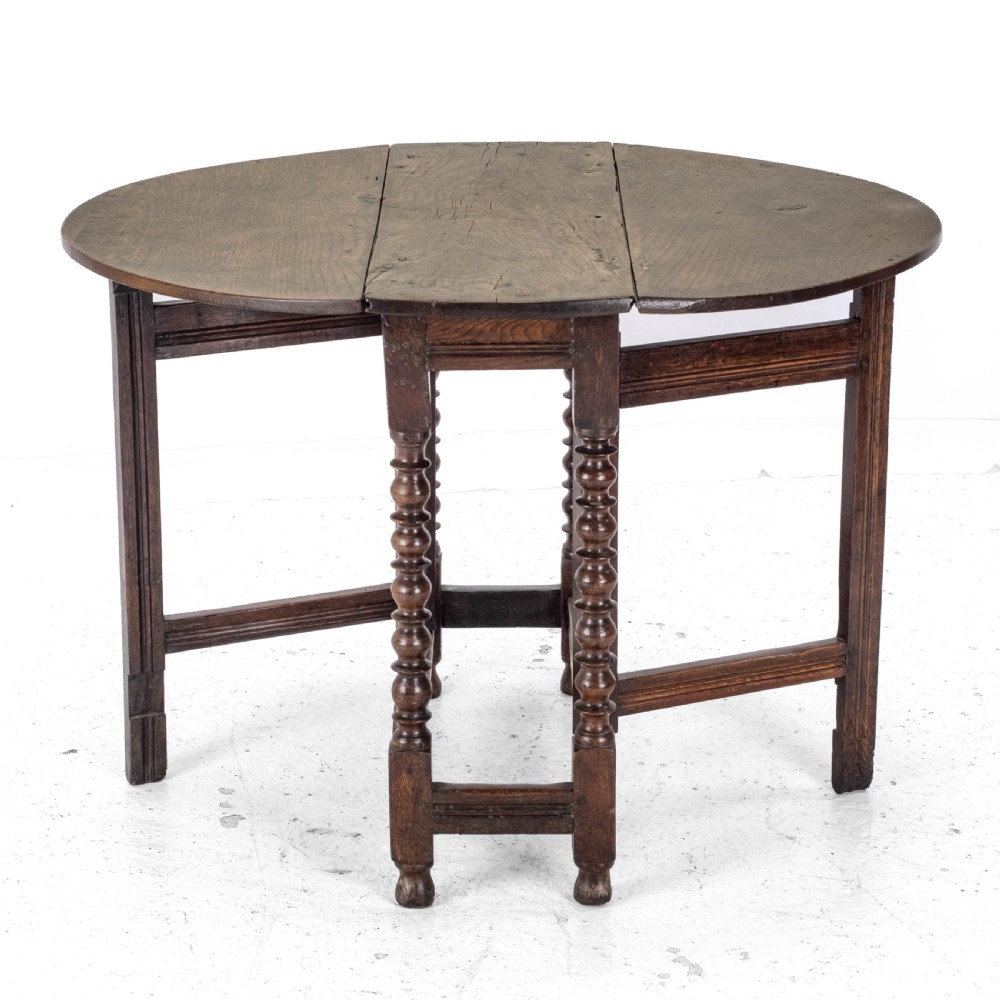 C17th & Later Oak Small Gateleg Dropleaf Table (Dining Occasional Breakfast) View VII