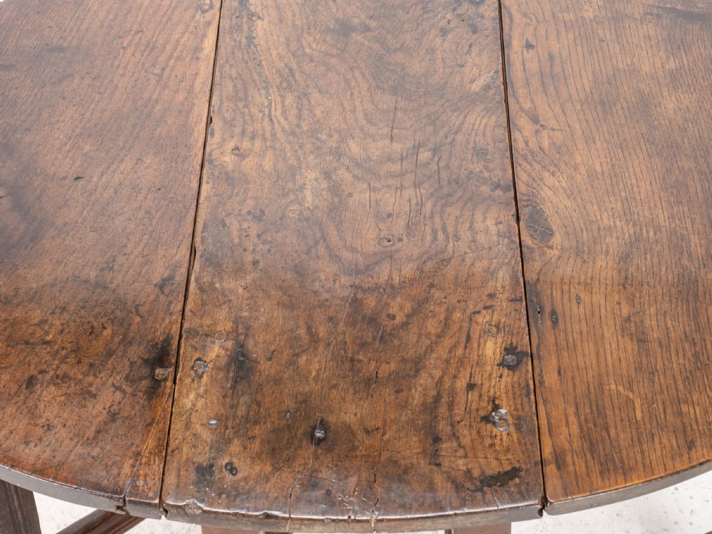 C17th & Later Oak Small Gateleg Dropleaf Table (Dining Occasional Breakfast) View IX