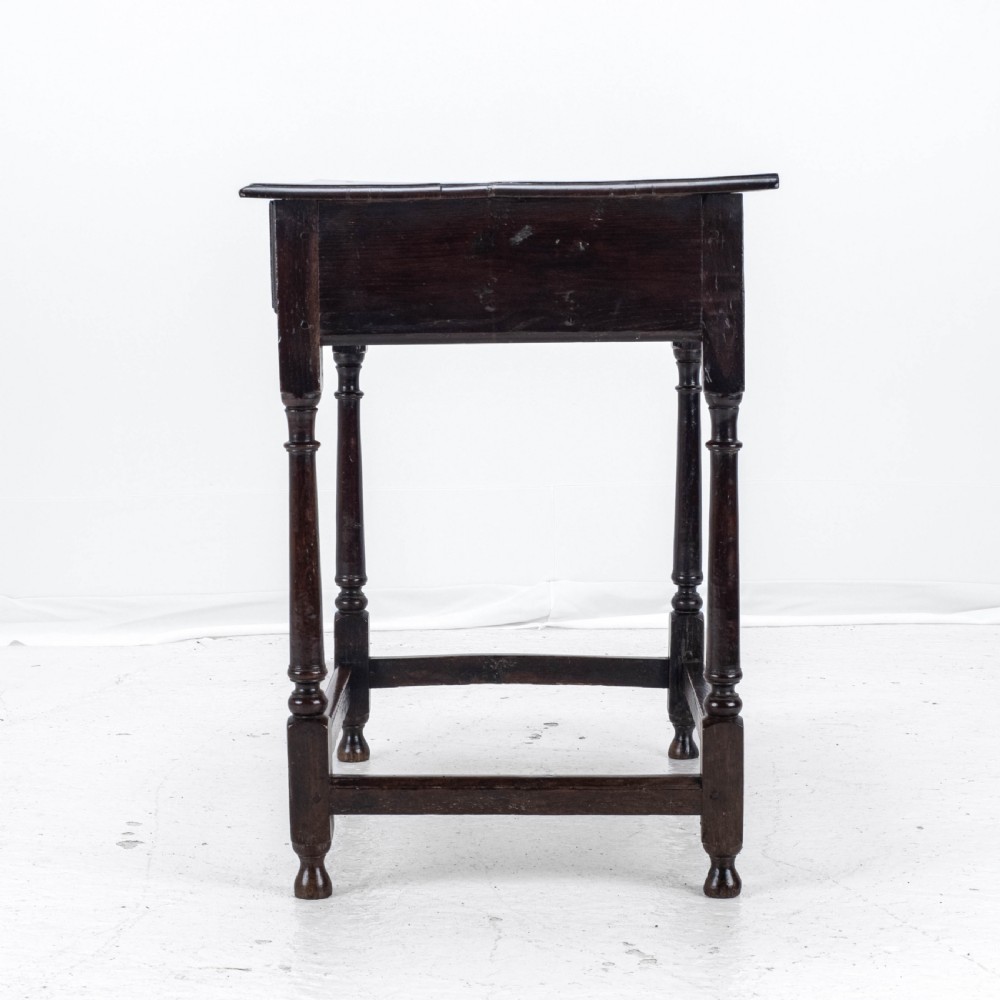 Early C18th George I Oak Country Side Table With Drawer (Georgian) View V