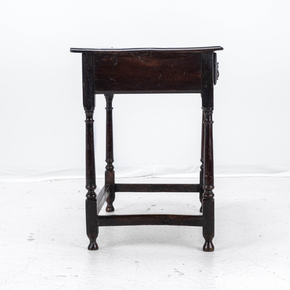 Early C18th George I Oak Country Side Table With Drawer (Georgian) View VII