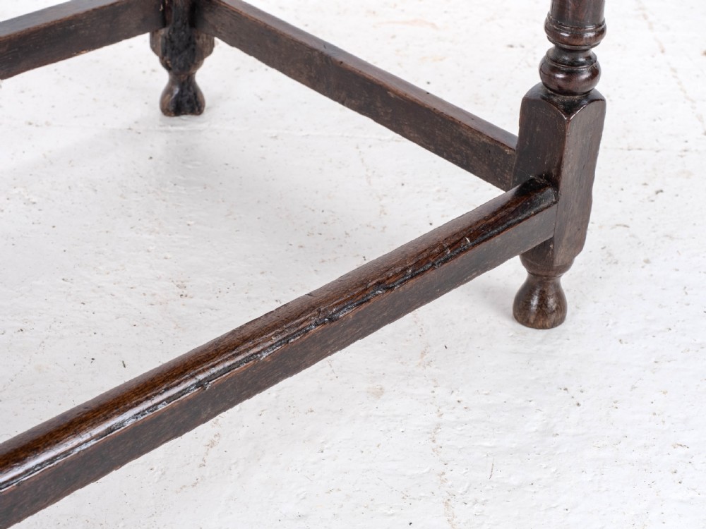 Early C18th George I Oak Country Side Table With Drawer (Georgian) View XVI