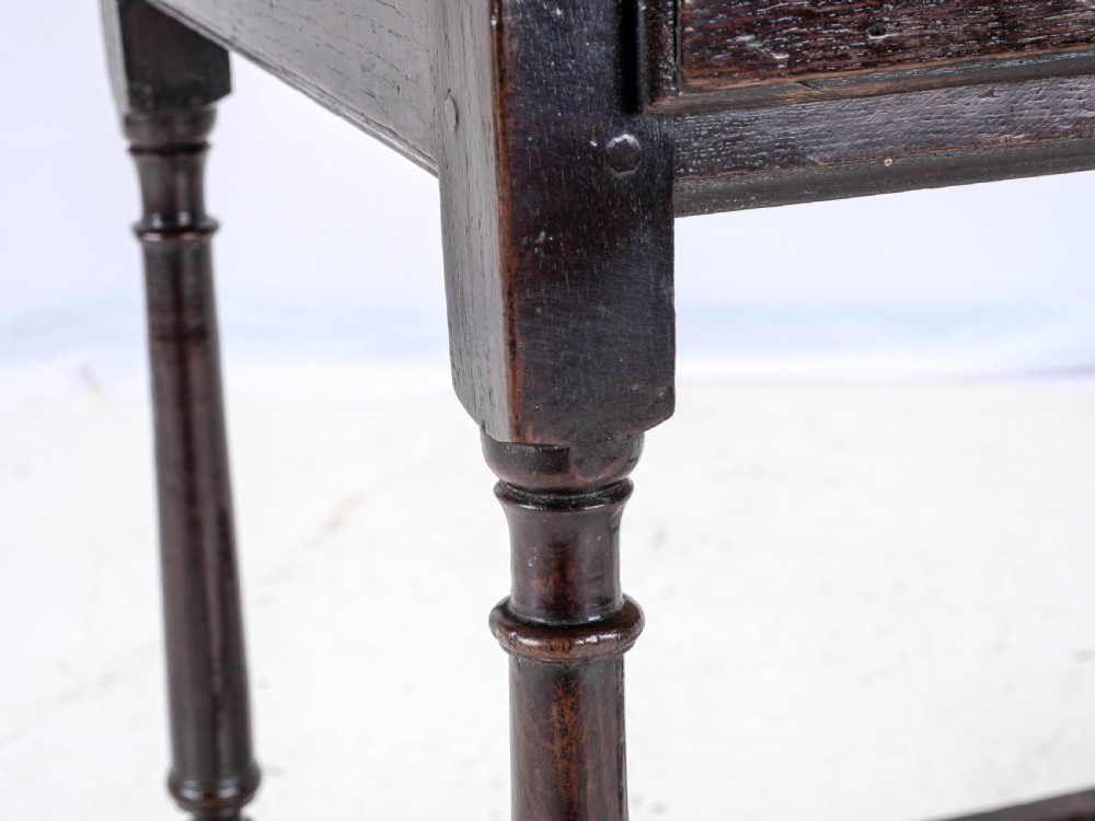 Early C18th George I Oak Country Side Table With Drawer (Georgian) View XVII