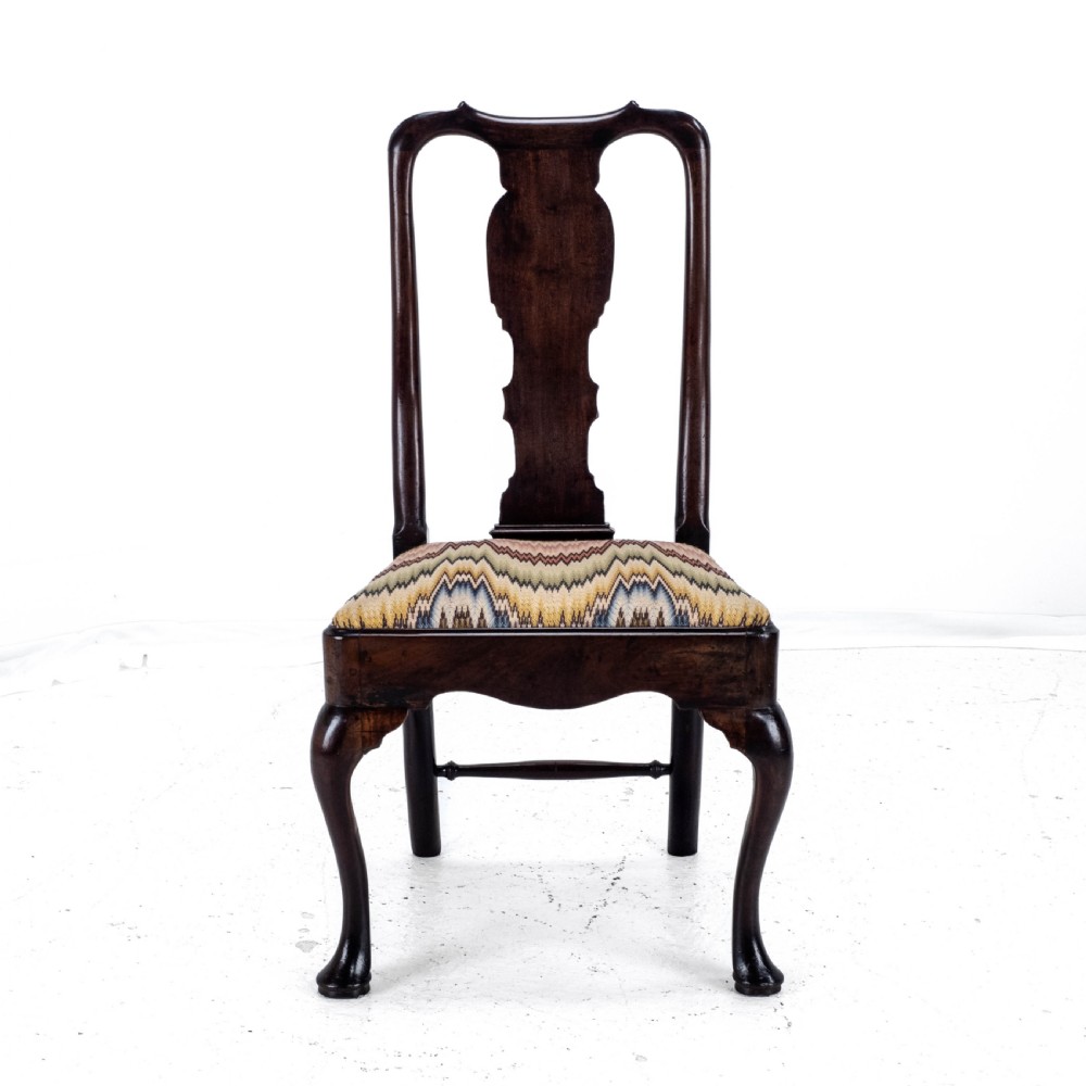 George II Mahogany Side/Dining Chair C1730 (Queen Anne Georgian Carved Cabriole Legs) View III