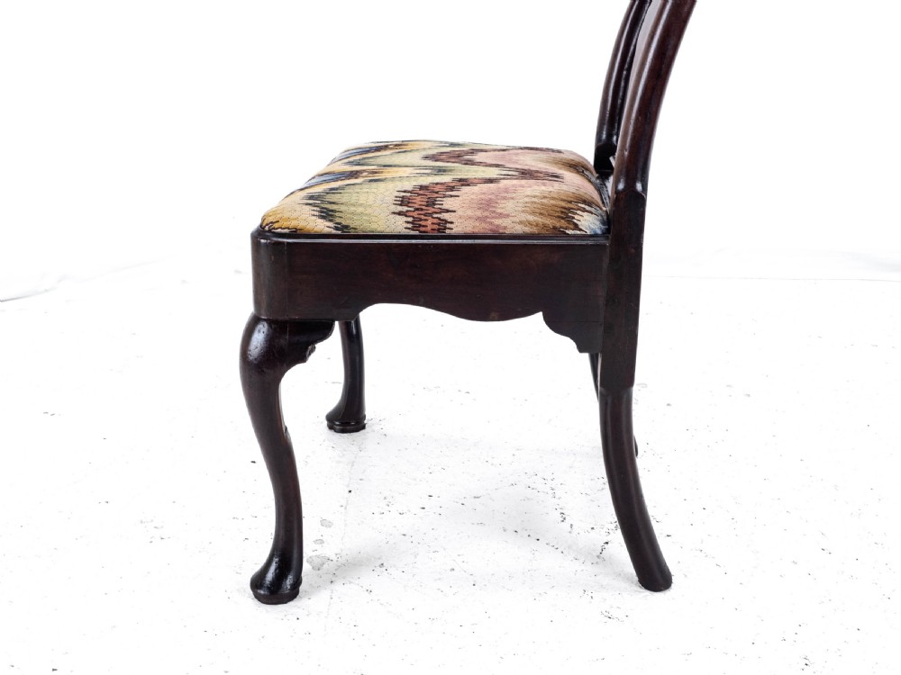 George II Mahogany Side/Dining Chair C1730 (Queen Anne Georgian Carved Cabriole Legs) View XVII