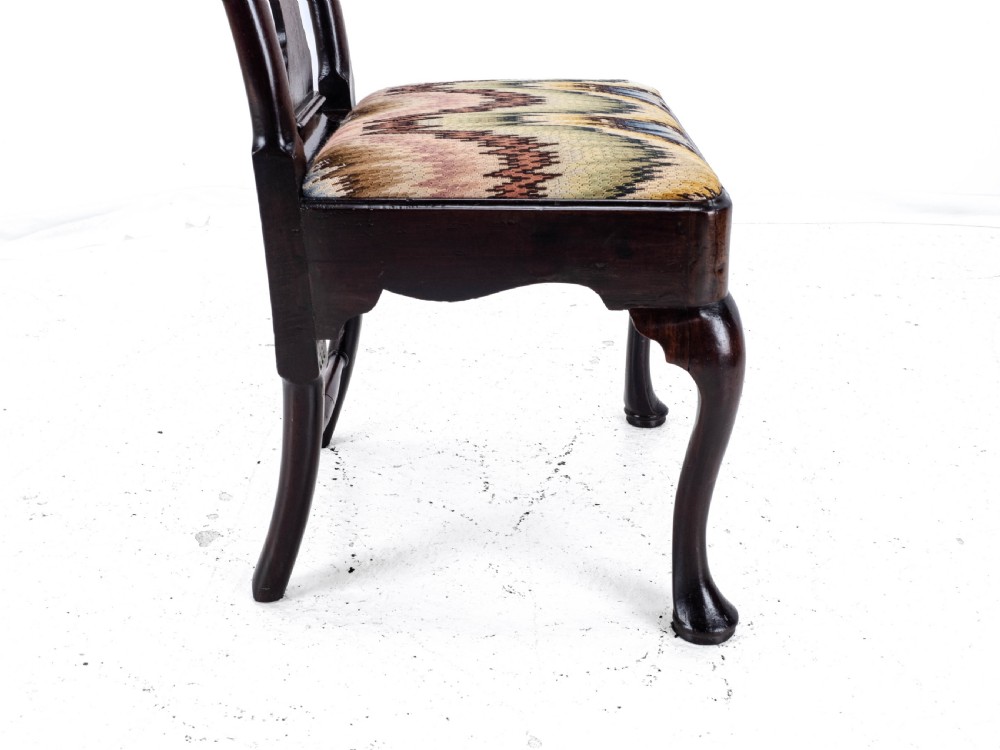 George II Mahogany Side/Dining Chair C1730 (Queen Anne Georgian Carved Cabriole Legs) View XX