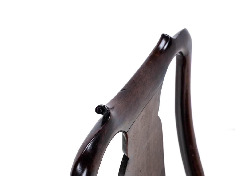 George II Mahogany Side/Dining Chair C1730 (Queen Anne Georgian Carved Cabriole Legs) View XXI