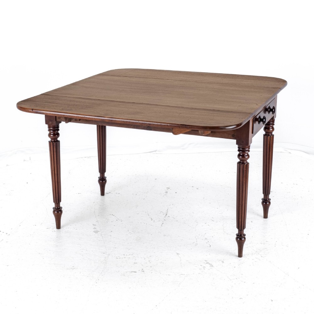 George IV Mahogany Pembroke Drop Leaf Breakfast Dining Table with Drawer C1820 (Georgian Regency) View VI