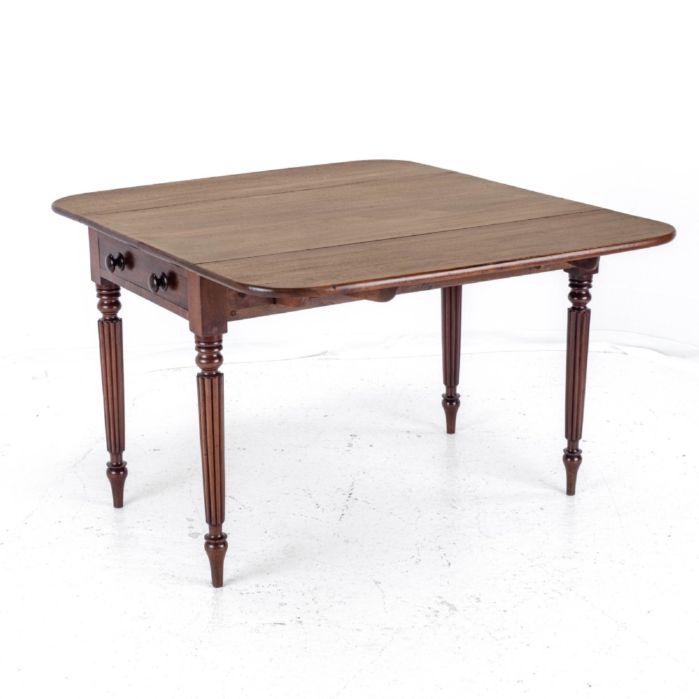 George IV Mahogany Pembroke Drop Leaf Breakfast Dining Table with Drawer C1820 (Georgian Regency) View VIII