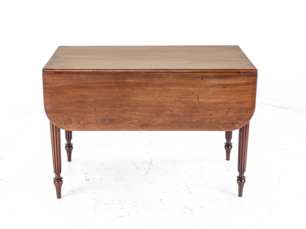 George IV Mahogany Pembroke Drop Leaf Breakfast Dining Table with Drawer C1820 (Georgian Regency) View XX