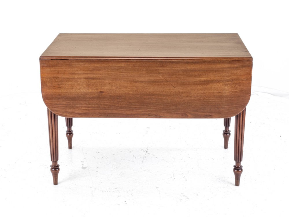 George IV Mahogany Pembroke Drop Leaf Breakfast Dining Table with Drawer C1820 (Georgian Regency) View XXII