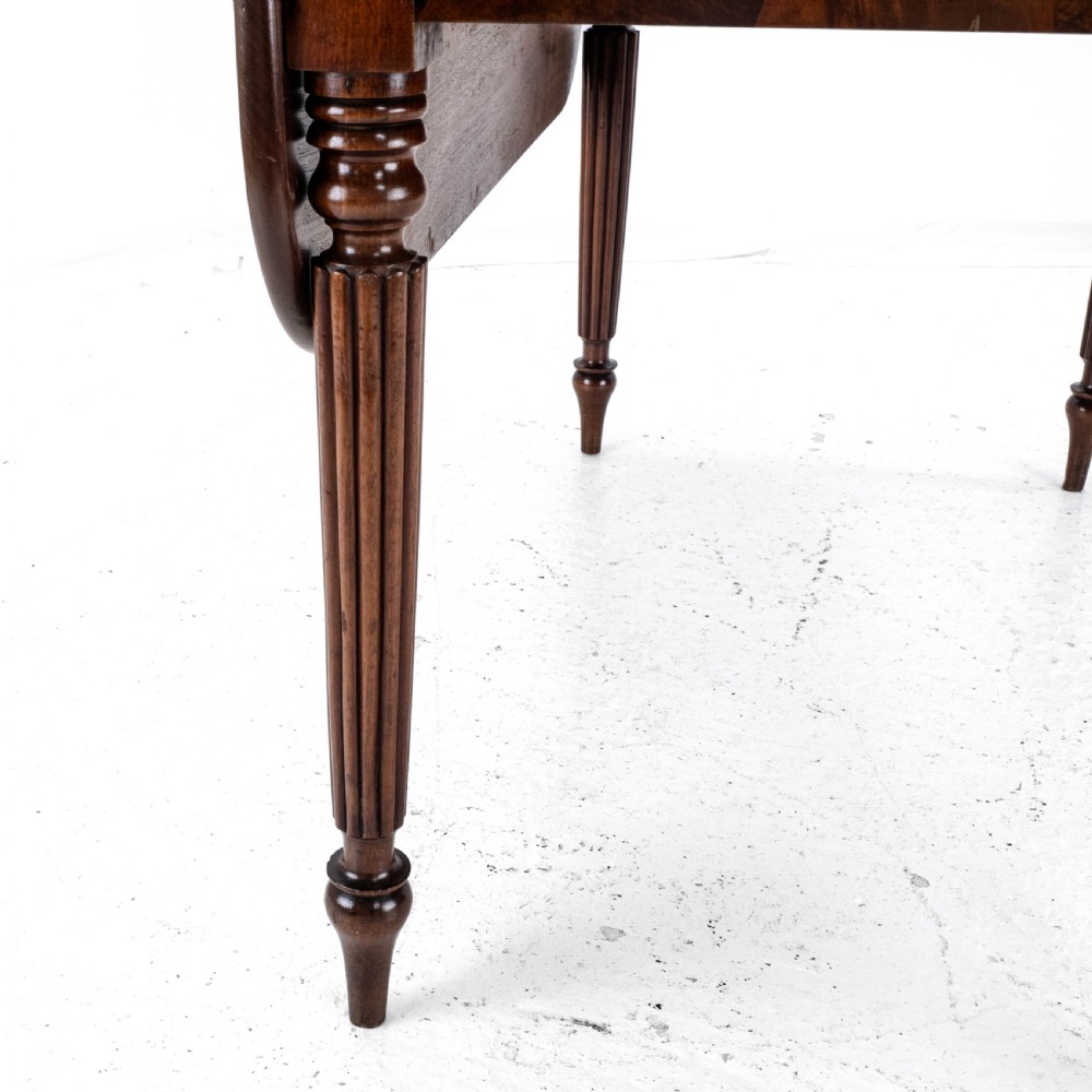 George IV Mahogany Pembroke Drop Leaf Breakfast Dining Table with Drawer C1820 (Georgian Regency) View XXVI