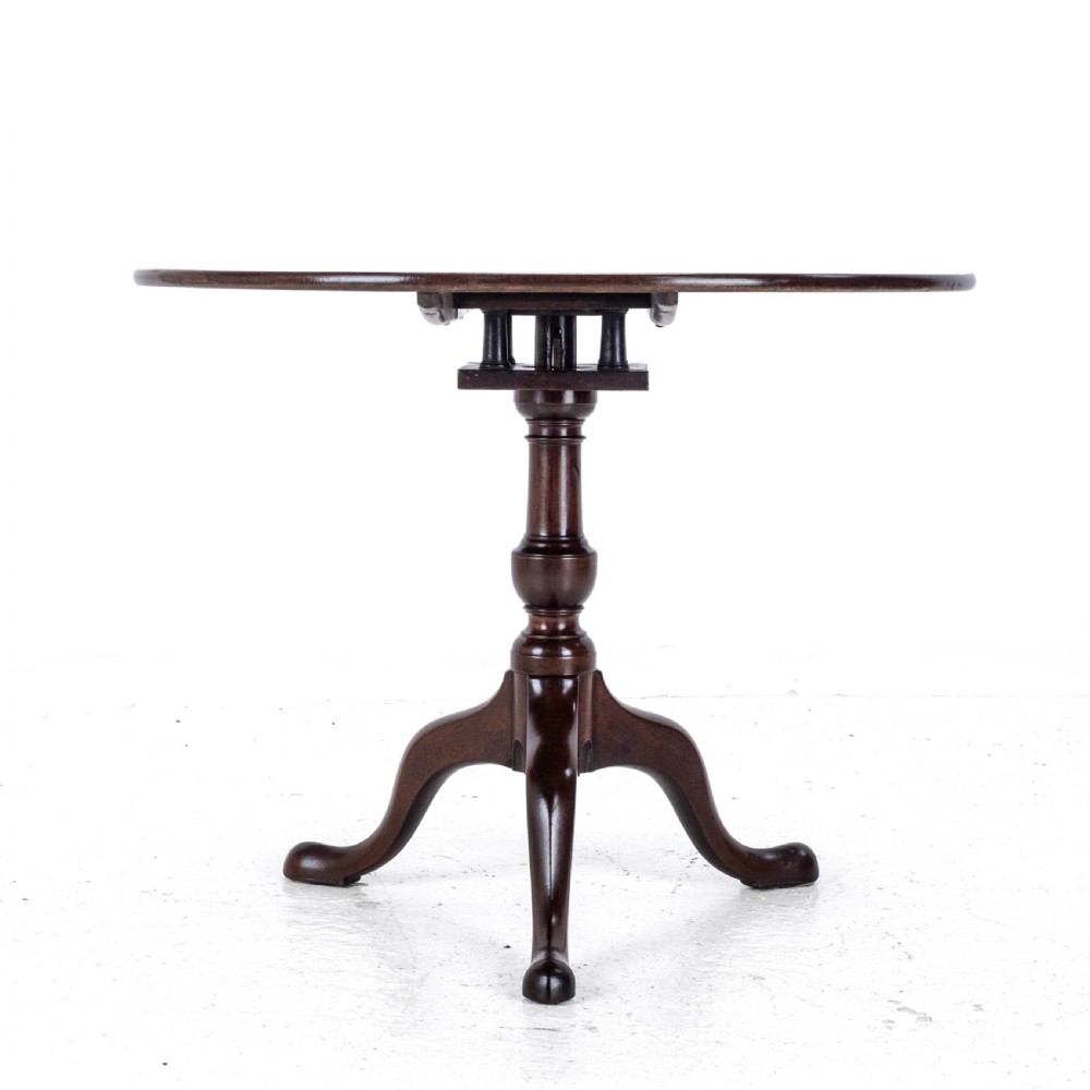 Georgian C18th Mahogany Birdcage Tripod Supper Table (George III) View III