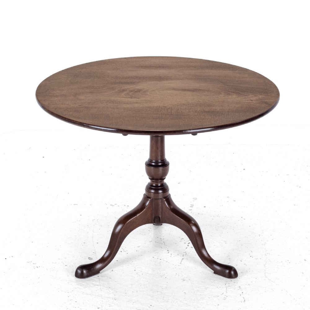 Georgian C18th Mahogany Birdcage Tripod Supper Table (George III) View XVI