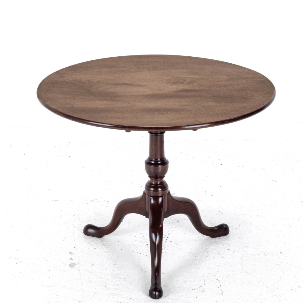 Georgian C18th Mahogany Birdcage Tripod Supper Table (George III) View XVII