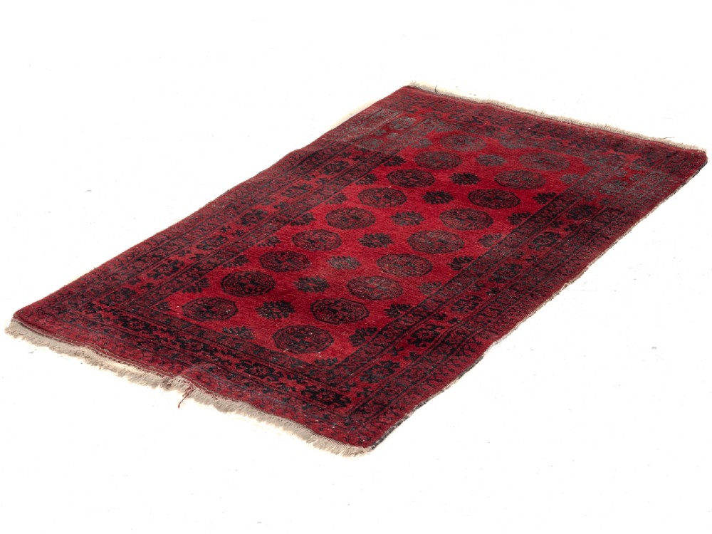 Afghan Turkmen Bokhara Tekke Rug C1930 6'2