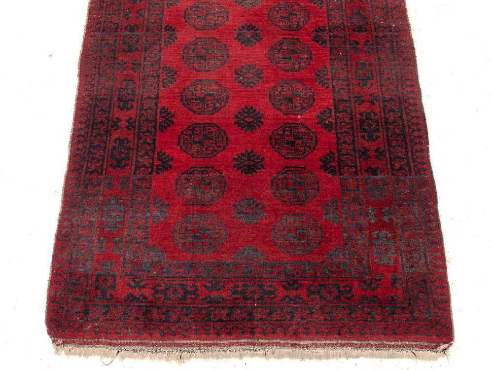Afghan Turkmen Bokhara Tekke Rug C1930 6'2