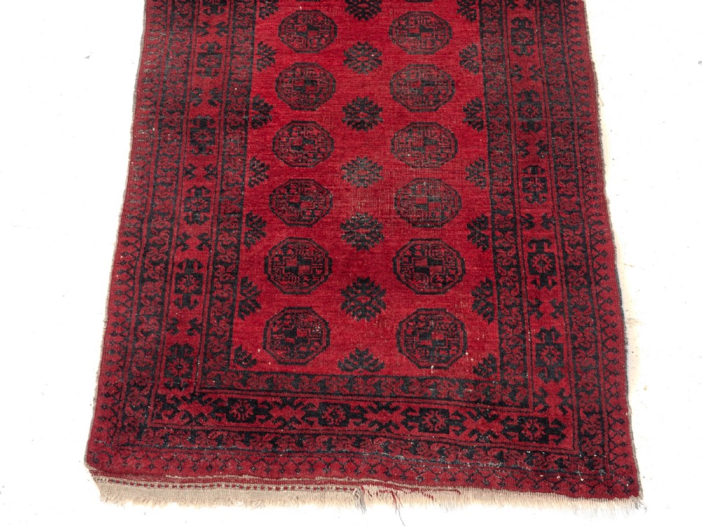 Afghan Turkmen Bokhara Tekke Rug C1930 6'2