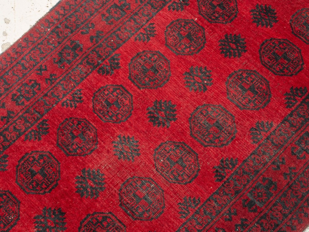 Afghan Turkmen Bokhara Tekke Rug C1930 6'2