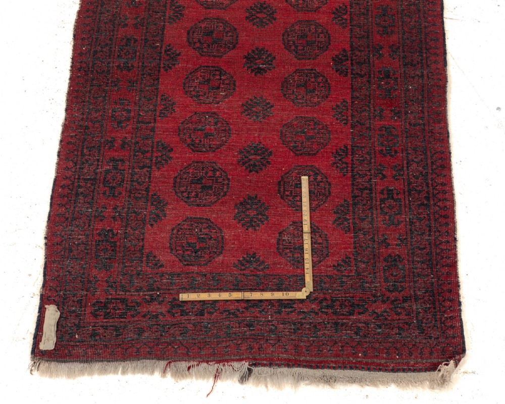Afghan Turkmen Bokhara Tekke Rug C1930 6'2