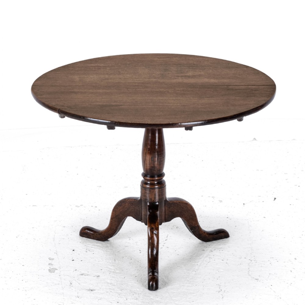 C18th Oak Country Tripod Tilt-Top Supper Table (George II/III Georgian) View III
