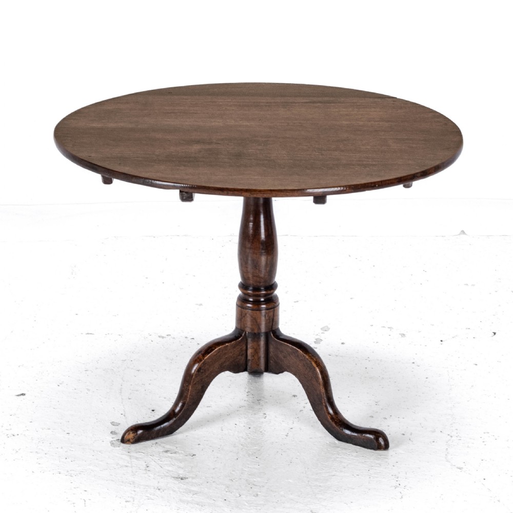 C18th Oak Country Tripod Tilt-Top Supper Table (George II/III Georgian) View IV