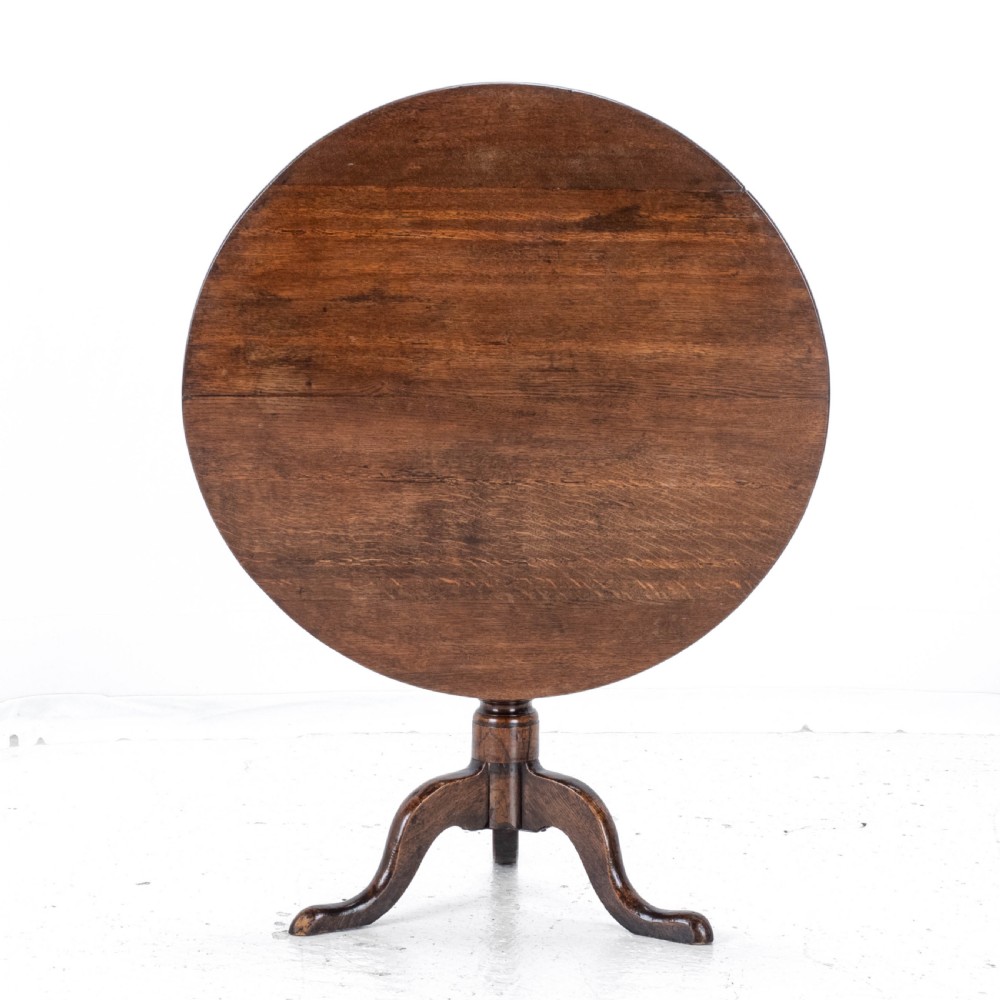 C18th Oak Country Tripod Tilt-Top Supper Table (George II/III Georgian) View V