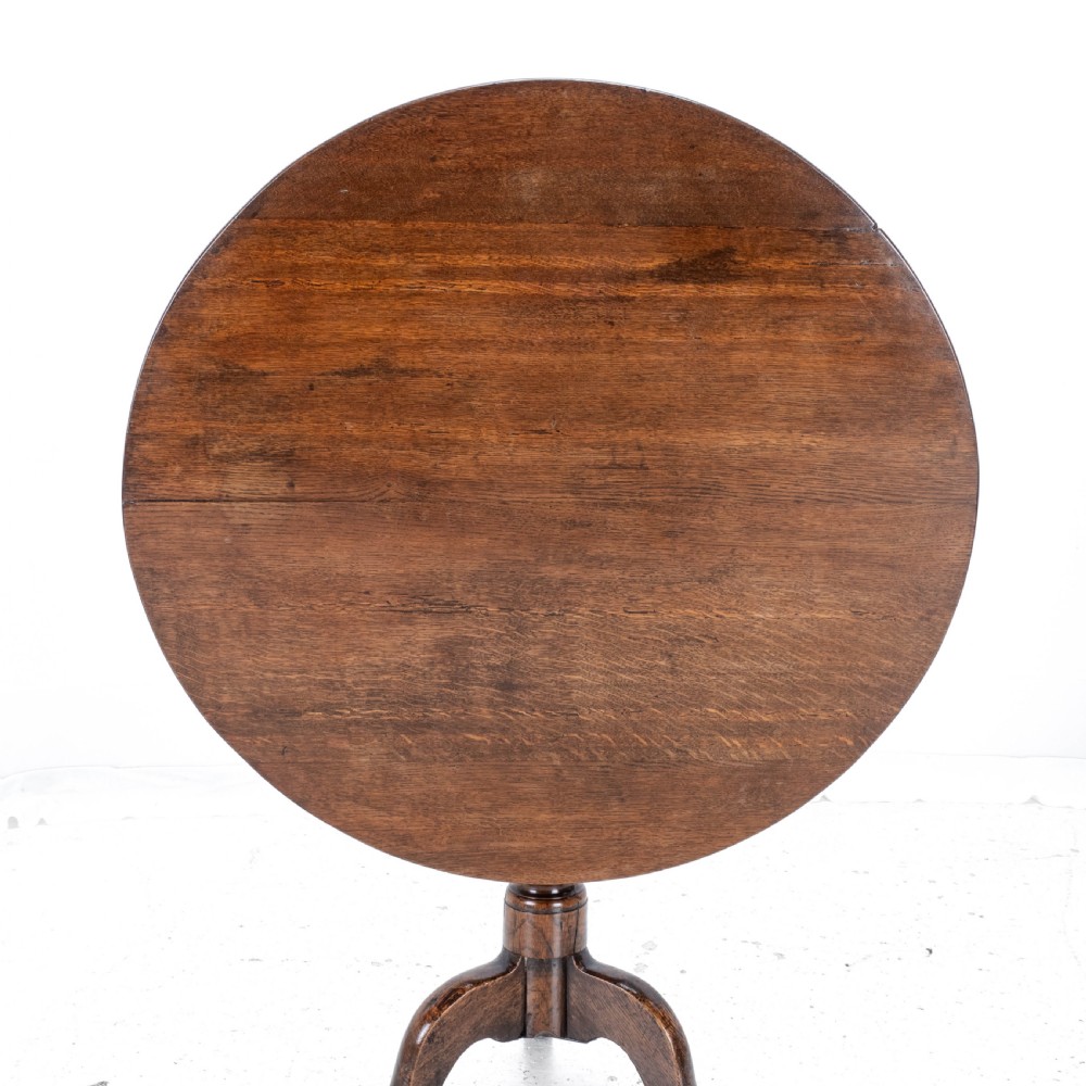 C18th Oak Country Tripod Tilt-Top Supper Table (George II/III Georgian) View VI