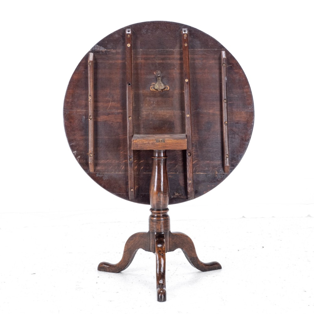 C18th Oak Country Tripod Tilt-Top Supper Table (George II/III Georgian) View VII