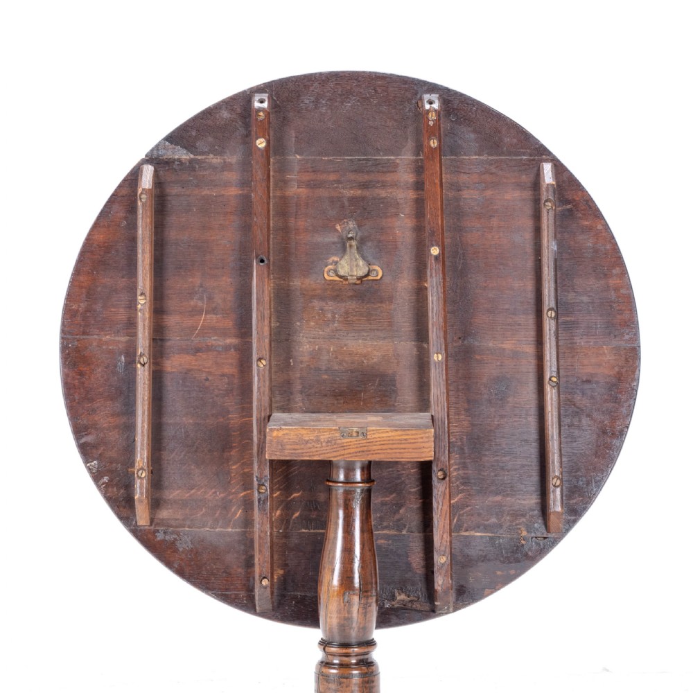 C18th Oak Country Tripod Tilt-Top Supper Table (George II/III Georgian) View VIII