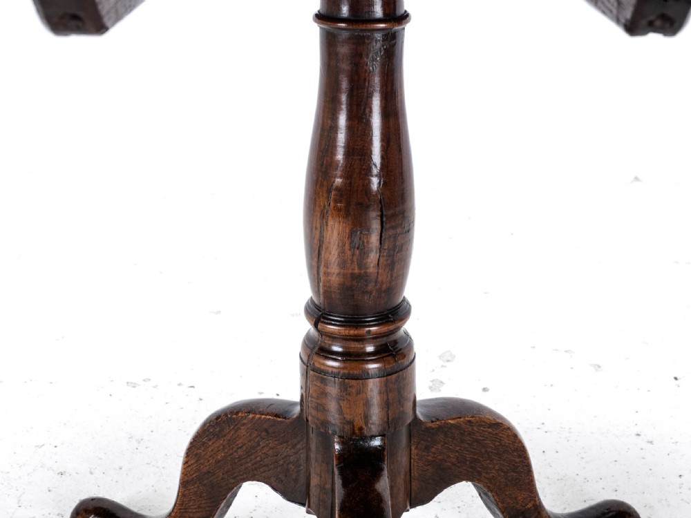 C18th Oak Country Tripod Tilt-Top Supper Table (George II/III Georgian) View X