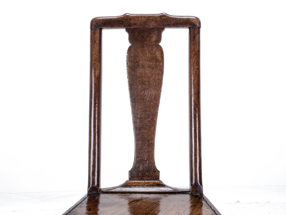 Late C17th Queen Anne Oak High Back Chair/Back Stool (Country Hall Side Dining) View X