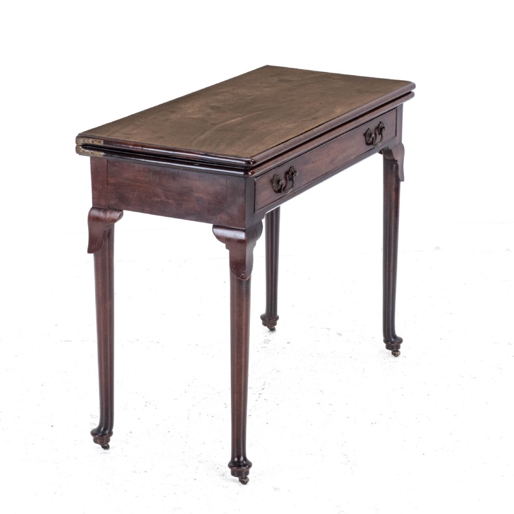 George II Mahogany Console Card/Games Table with Drawer C1750 (Georgian) View V