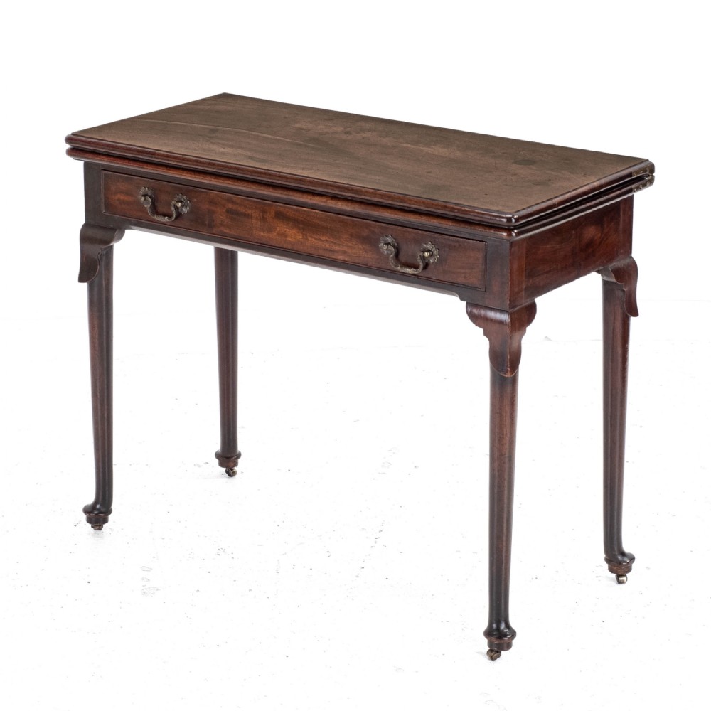 George II Mahogany Console Card/Games Table with Drawer C1750 (Georgian) View X