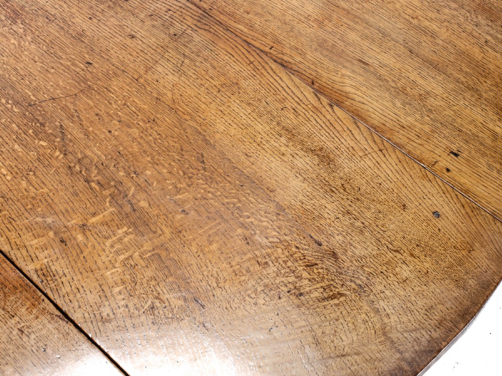 Early c.18th Oval Oak Gateleg Drop Leaf Country Dining Table (Georgian, Queen Anne, George I) View X