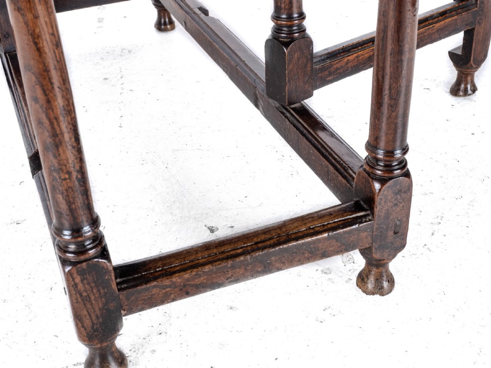 Early c.18th Oval Oak Gateleg Drop Leaf Country Dining Table (Georgian, Queen Anne, George I) View XVII