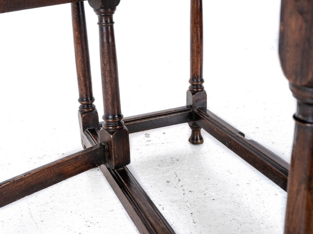 Early c.18th Oval Oak Gateleg Drop Leaf Country Dining Table (Georgian, Queen Anne, George I) View XVIII