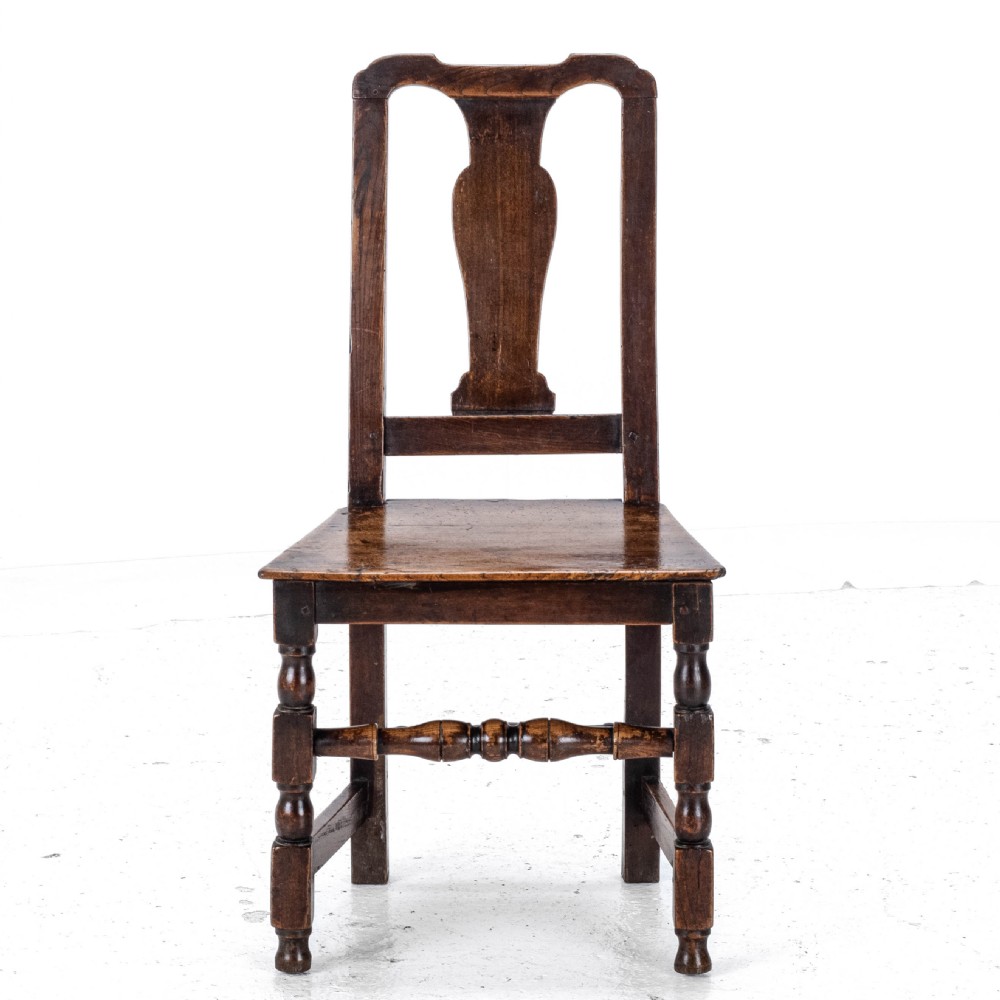 Late C17th Queen Anne Oak Side Chair/Back Stool (Country Hall  Dining) View II