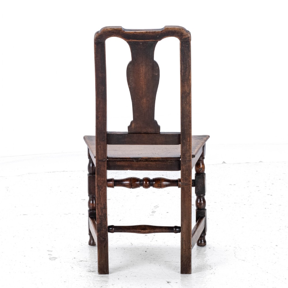 Late C17th Queen Anne Oak Side Chair/Back Stool (Country Hall  Dining) View VII