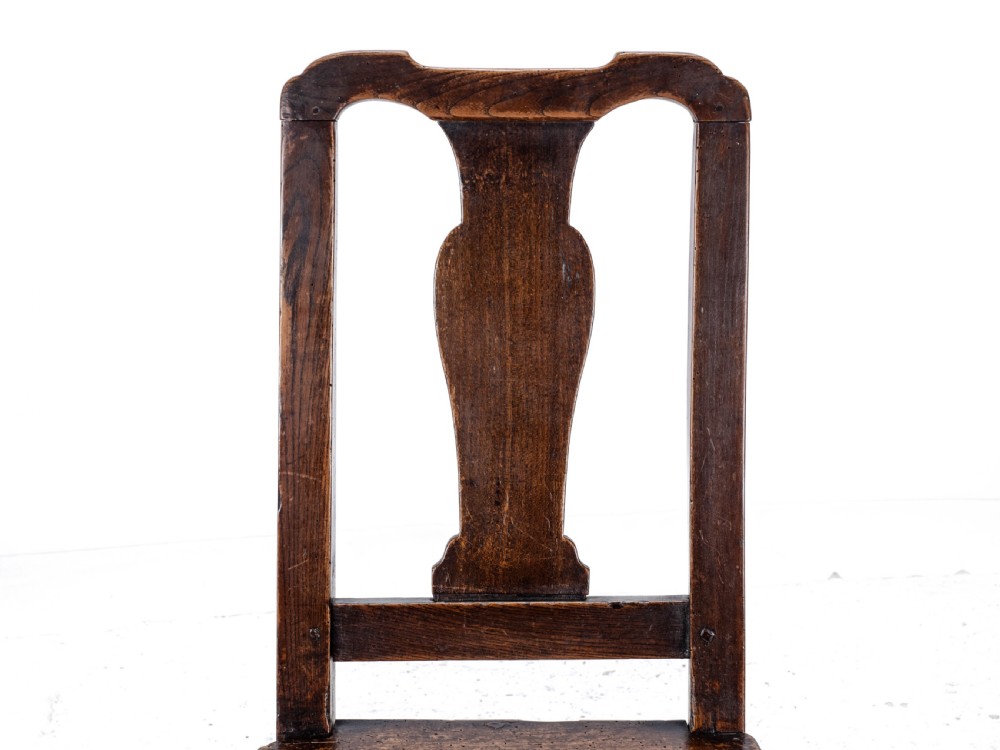 Late C17th Queen Anne Oak Side Chair/Back Stool (Country Hall  Dining) View VIII