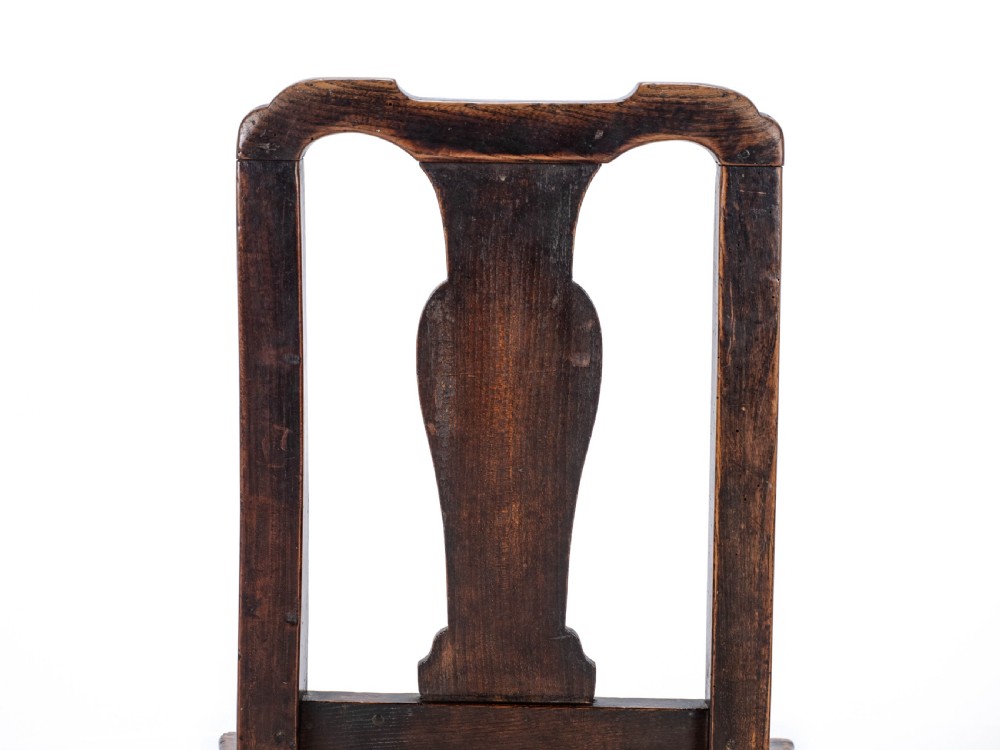 Late C17th Queen Anne Oak Side Chair/Back Stool (Country Hall  Dining) View IX