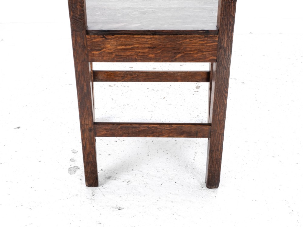 Late C18th Georgian Oak Inlaid Small Country Side Chair (George III) View X