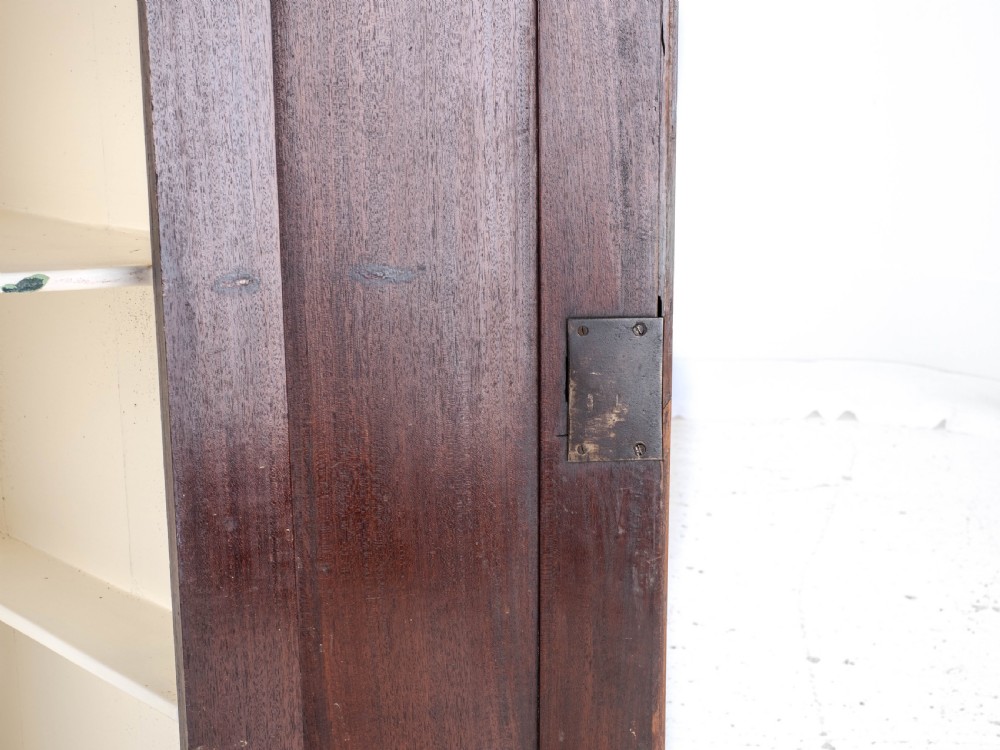 C.18th Georgian Mahogany Inlaid Bow Front Corner Cabinet Wall Mounted (George III) View V