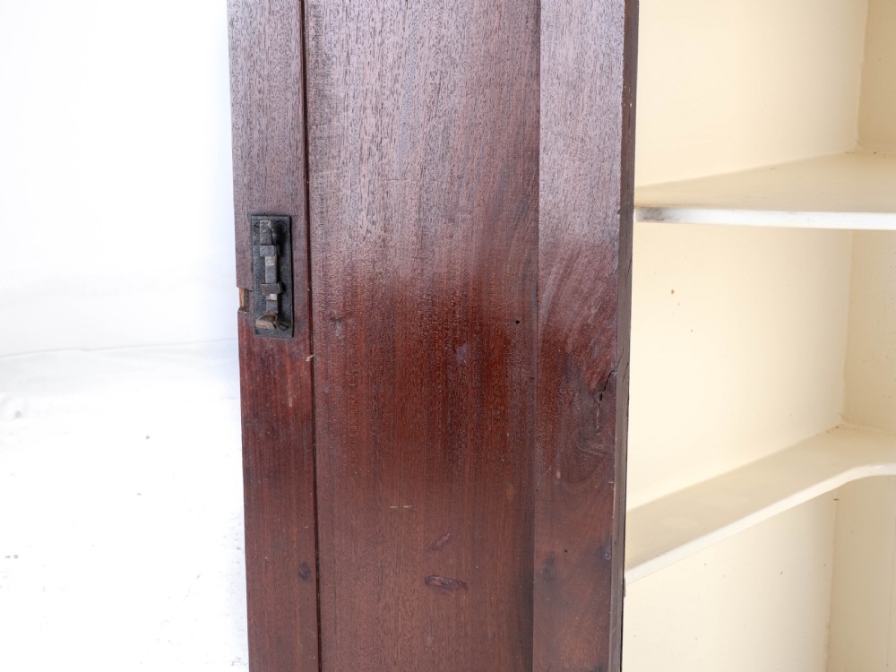 C.18th Georgian Mahogany Inlaid Bow Front Corner Cabinet Wall Mounted (George III) View VI